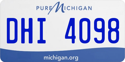 MI license plate DHI4098