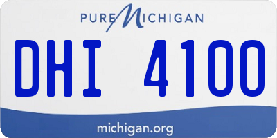 MI license plate DHI4100