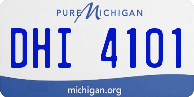 MI license plate DHI4101