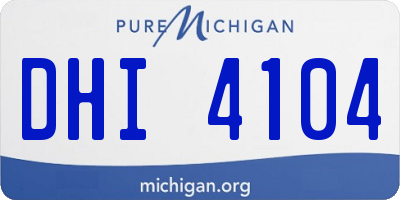 MI license plate DHI4104