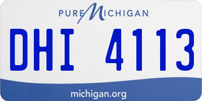 MI license plate DHI4113