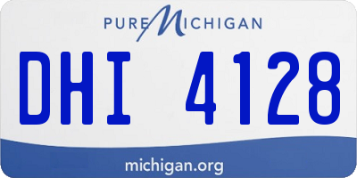 MI license plate DHI4128