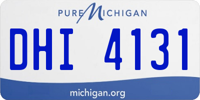 MI license plate DHI4131