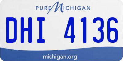 MI license plate DHI4136
