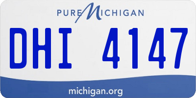MI license plate DHI4147