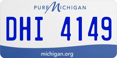 MI license plate DHI4149