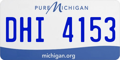 MI license plate DHI4153