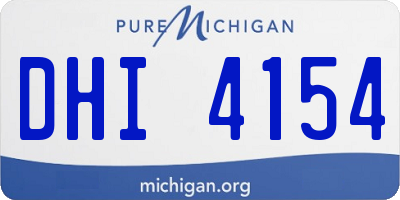 MI license plate DHI4154
