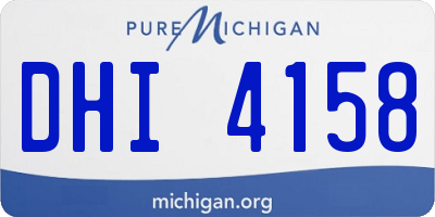 MI license plate DHI4158