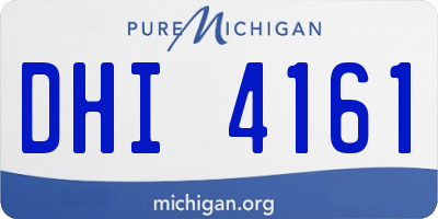 MI license plate DHI4161