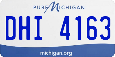 MI license plate DHI4163