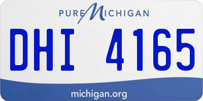 MI license plate DHI4165