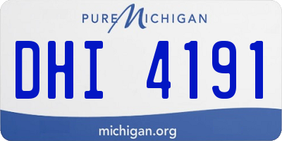MI license plate DHI4191