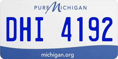 MI license plate DHI4192