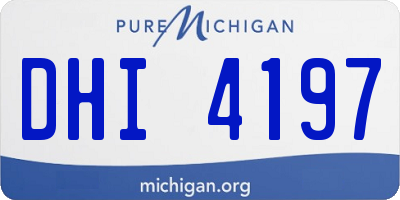 MI license plate DHI4197
