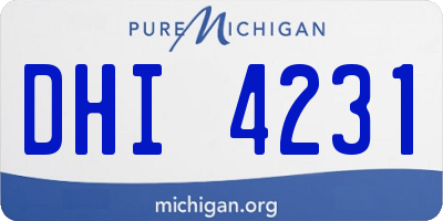 MI license plate DHI4231