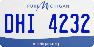 MI license plate DHI4232