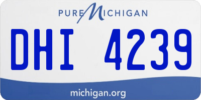 MI license plate DHI4239