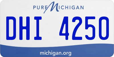 MI license plate DHI4250