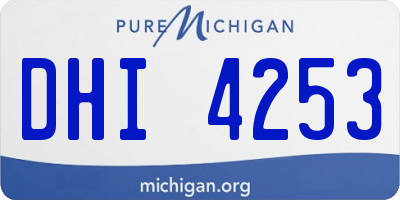 MI license plate DHI4253