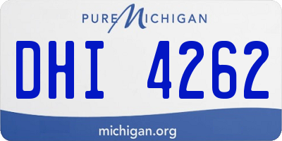 MI license plate DHI4262