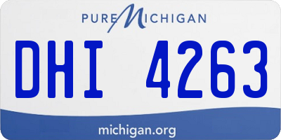 MI license plate DHI4263