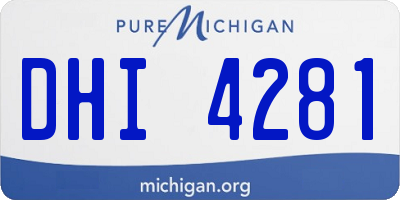 MI license plate DHI4281