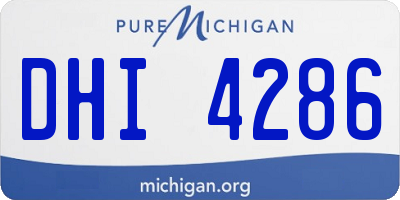 MI license plate DHI4286