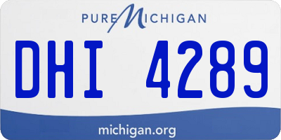 MI license plate DHI4289