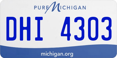 MI license plate DHI4303