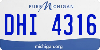 MI license plate DHI4316