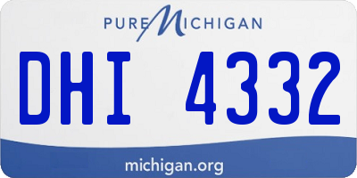 MI license plate DHI4332