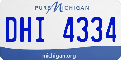 MI license plate DHI4334