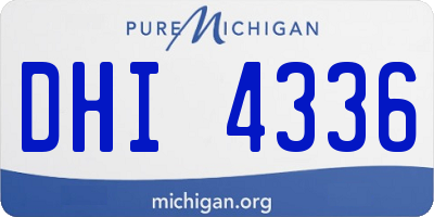 MI license plate DHI4336