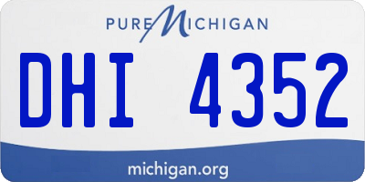 MI license plate DHI4352