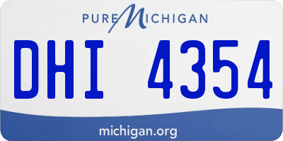 MI license plate DHI4354
