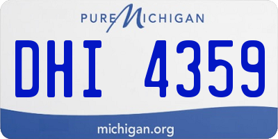 MI license plate DHI4359