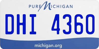 MI license plate DHI4360