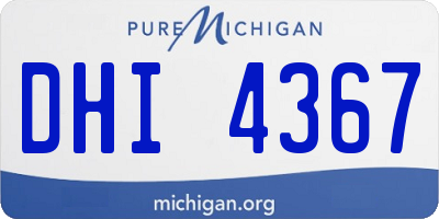 MI license plate DHI4367