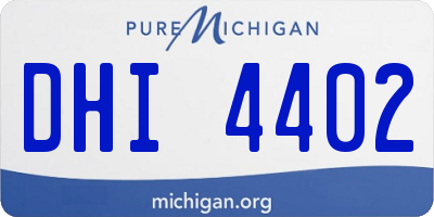 MI license plate DHI4402