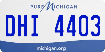 MI license plate DHI4403