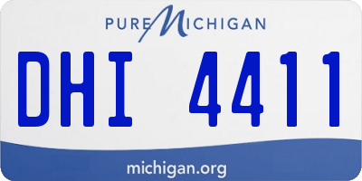 MI license plate DHI4411