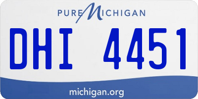 MI license plate DHI4451