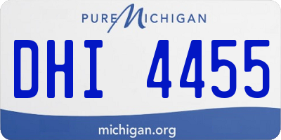 MI license plate DHI4455