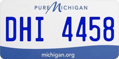 MI license plate DHI4458