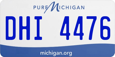 MI license plate DHI4476