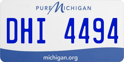 MI license plate DHI4494