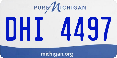MI license plate DHI4497