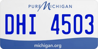 MI license plate DHI4503