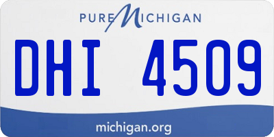 MI license plate DHI4509